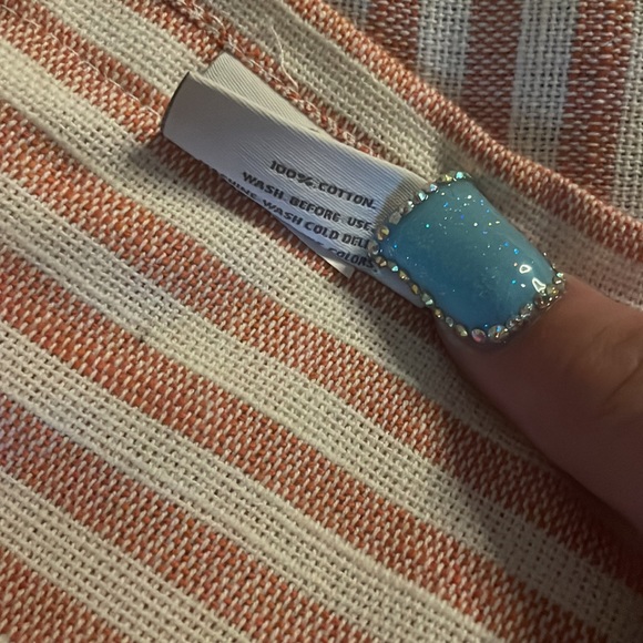 Handmade orange/pink polka dot Apron - Picture 9 of 10